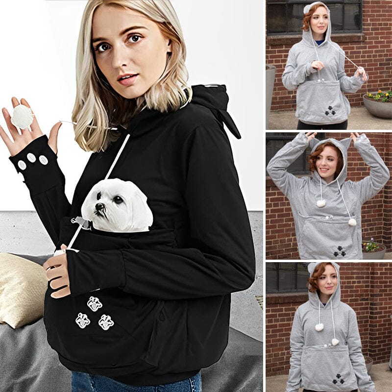 Kim - Pull uni avec bonnet animal