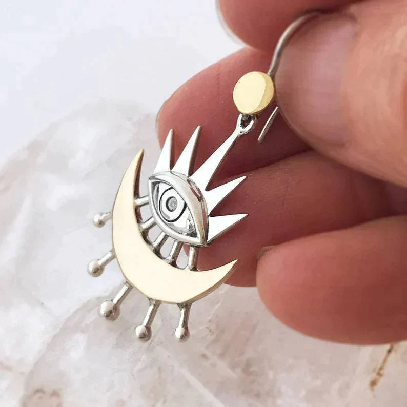 Boucles d'oreilles bohèmes en argent égyptien