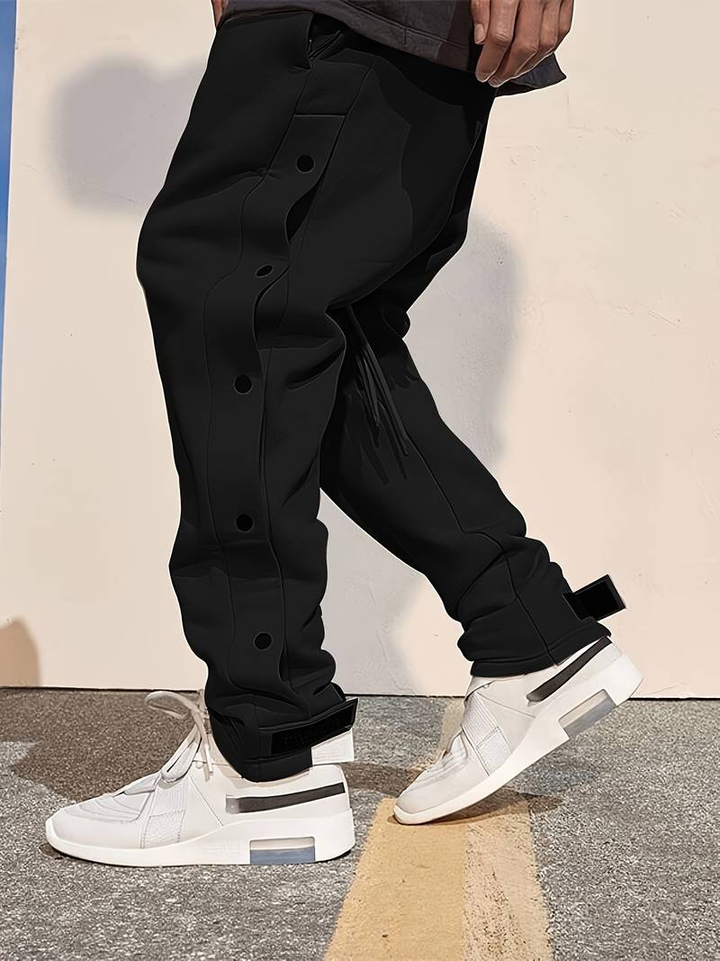Tyler – Pantalon de survêtement pour homme avec cordon de serrage et boutons