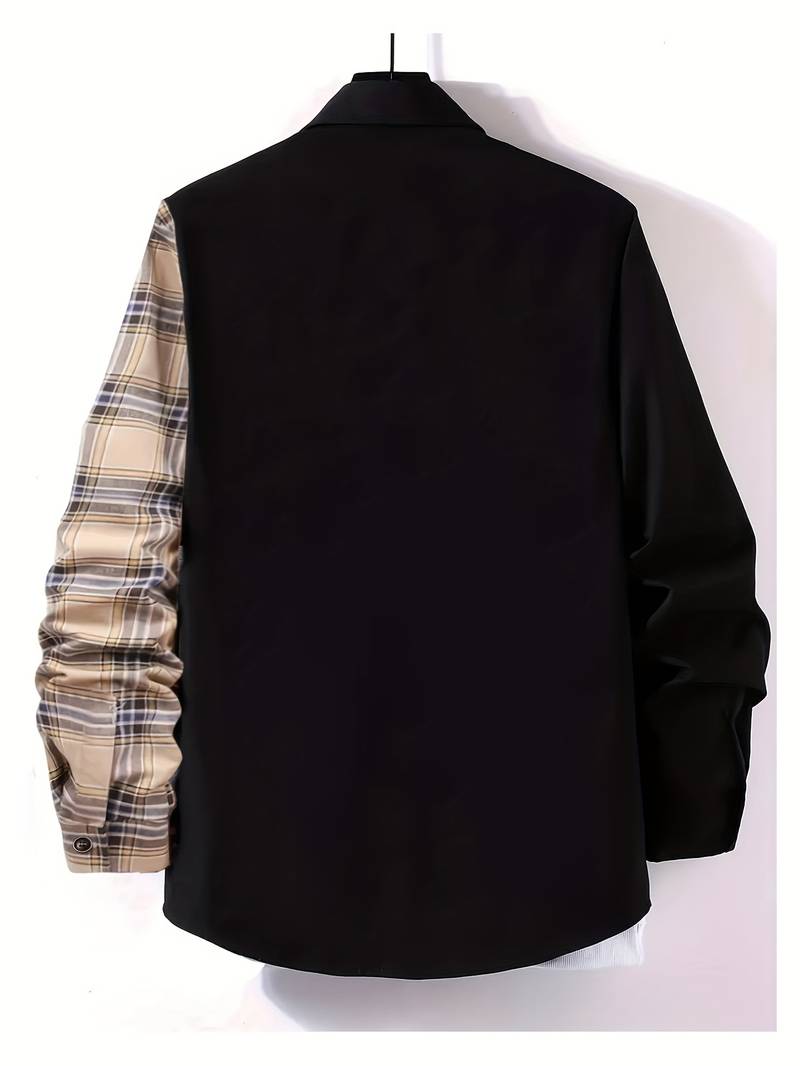 Alexander – chemise fine à manches longues et blocs de couleurs
