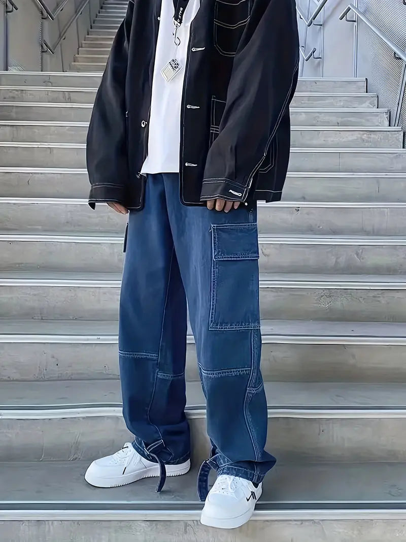 Antony - Pantalon baggy droit en jean