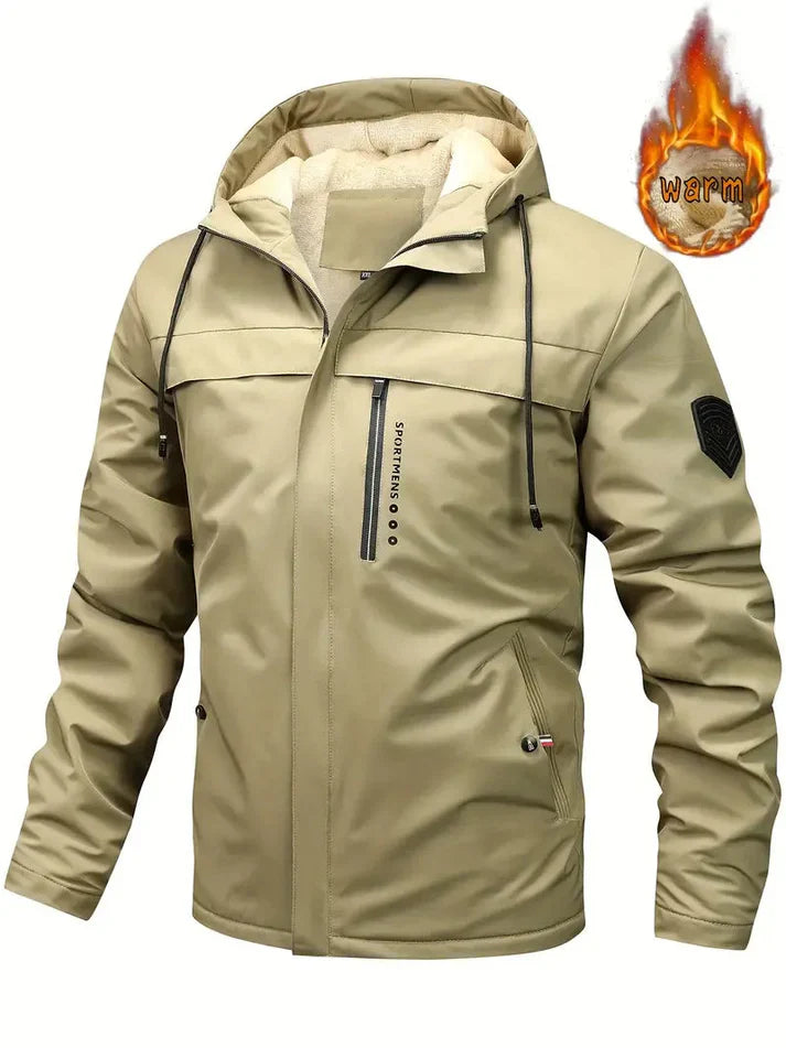 Veste d'hiver chaude avec doublure en fourrure et poches pour homme | idéal pour l'hiver