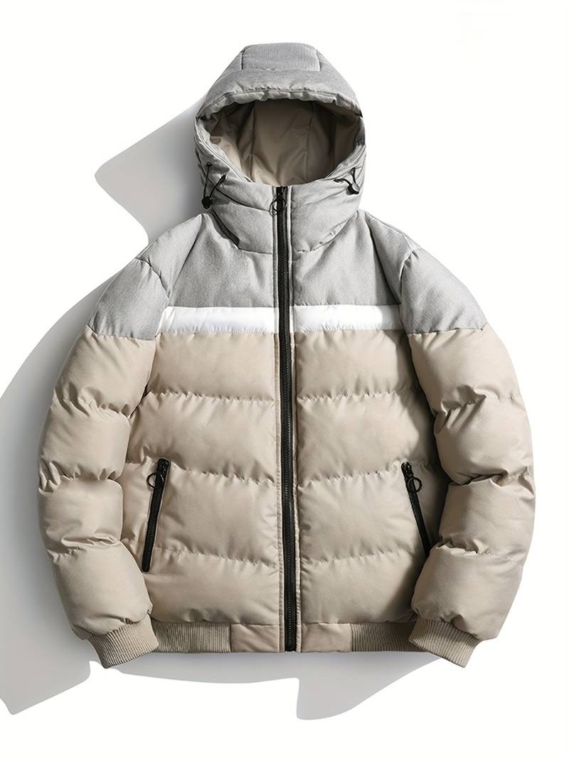 Elijah – veste matelassée décontractée au design color block