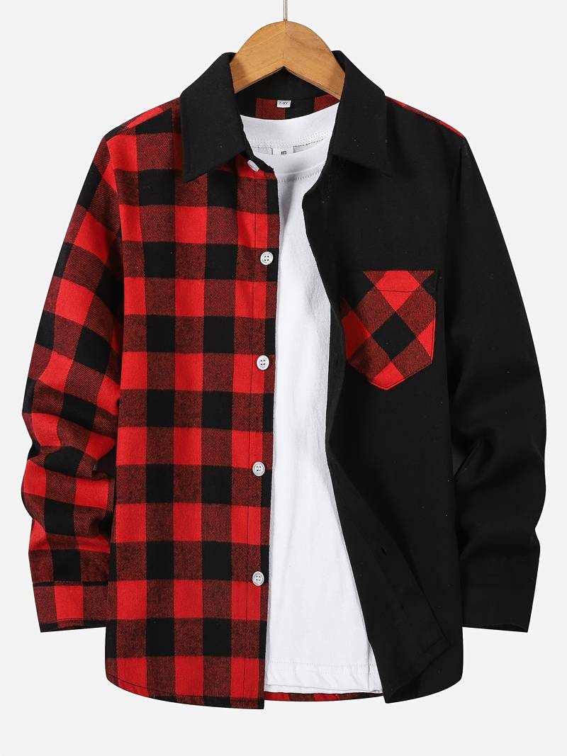 William – chemise à carreaux color block pour homme