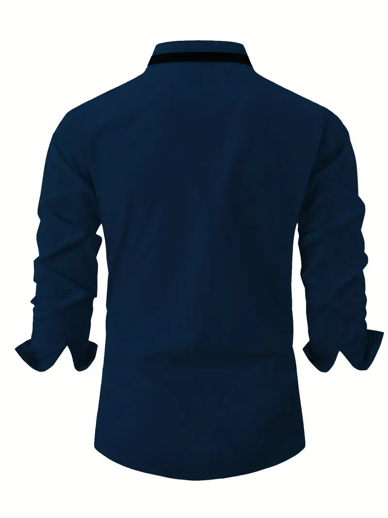 Andrew – chemise à manches longues color-block pour homme