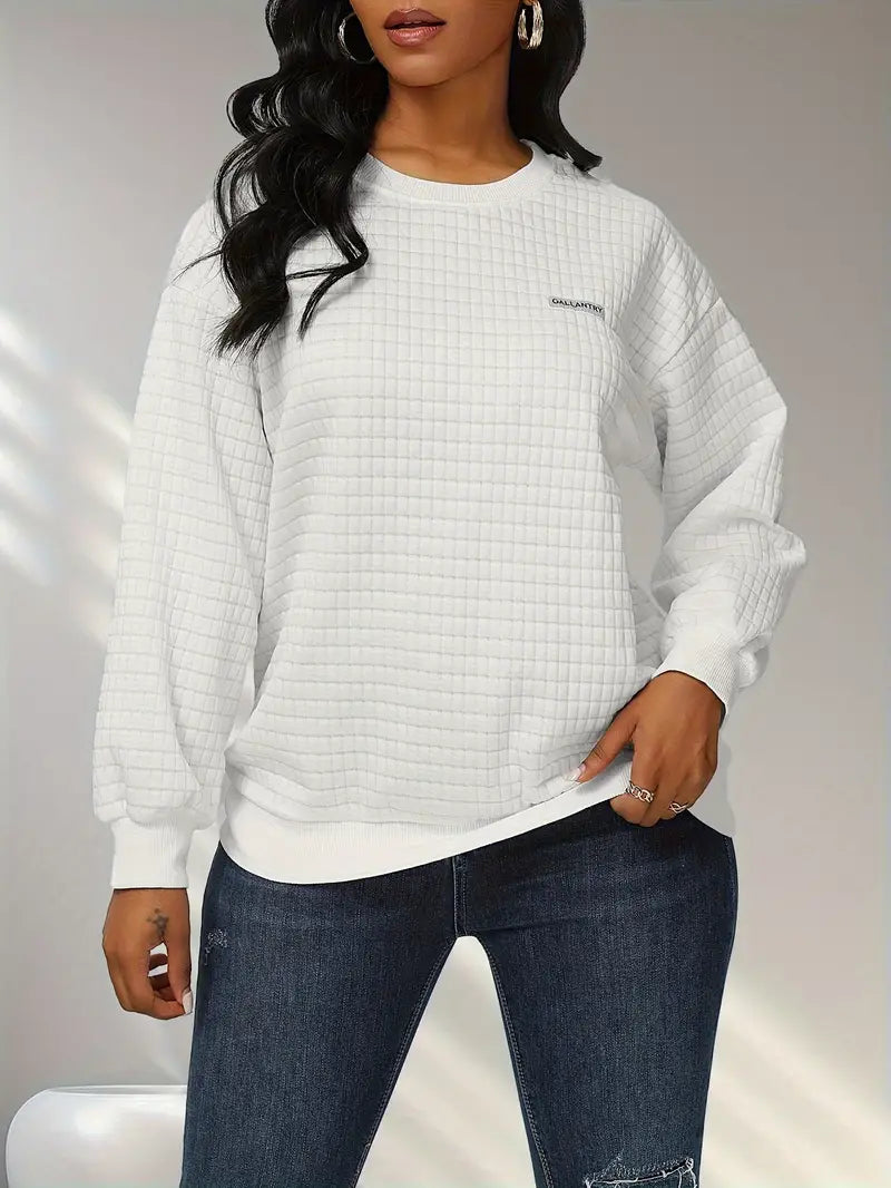 Olivia – pull gaufré décontracté et ample