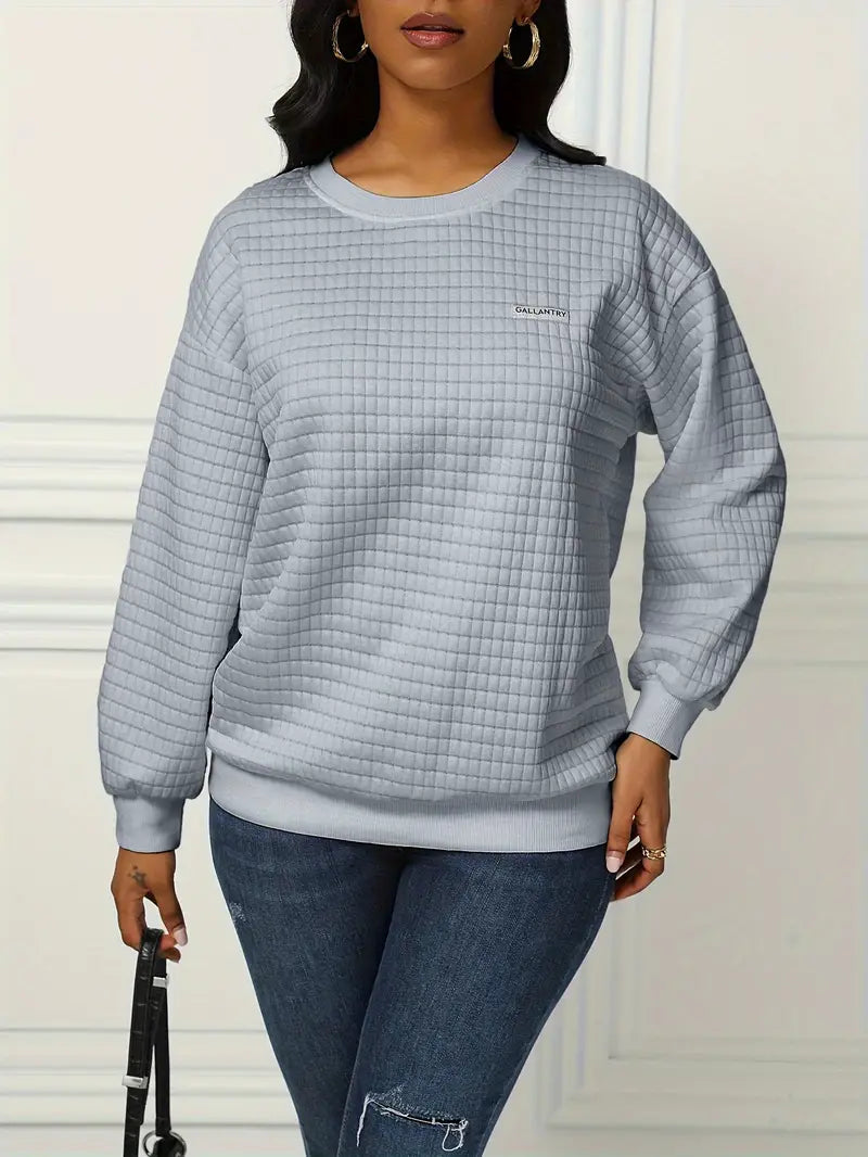 Olivia – pull gaufré décontracté et ample