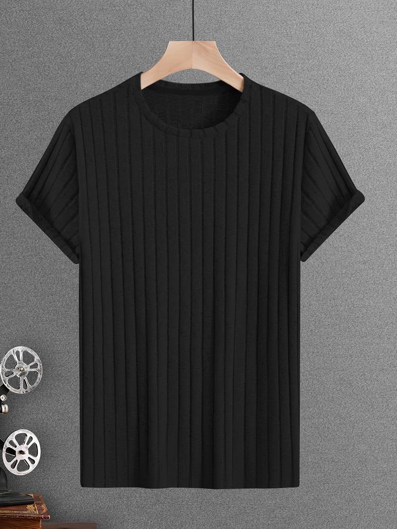 Zephyra – t-shirt côtelé décontracté à manches courtes