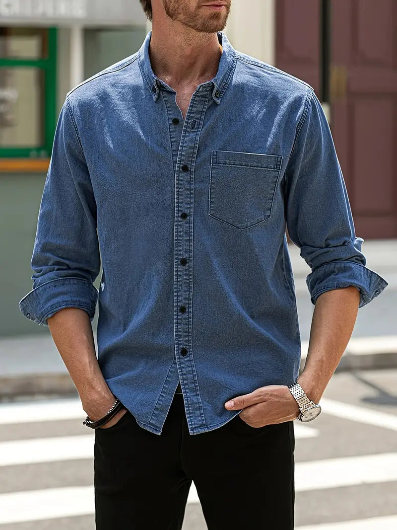 Alexander – chemise en jean à manches longues pour homme