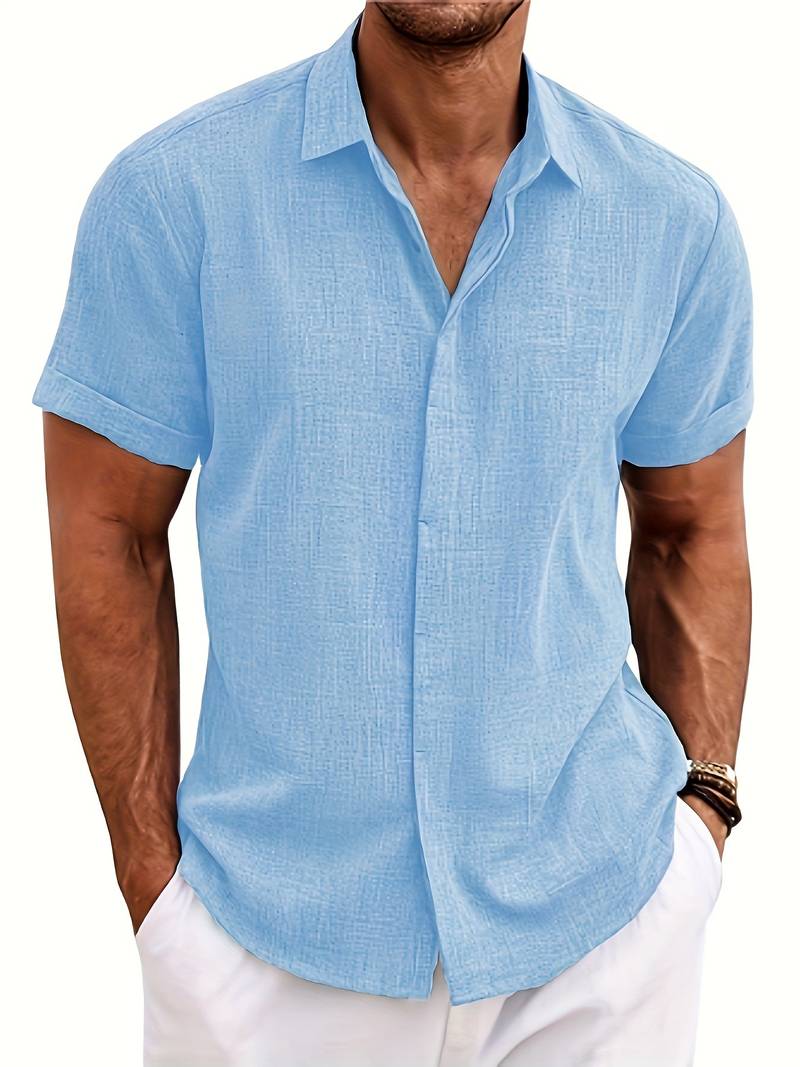 Alexander – chemise élégante à manches courtes boutonnée pour homme