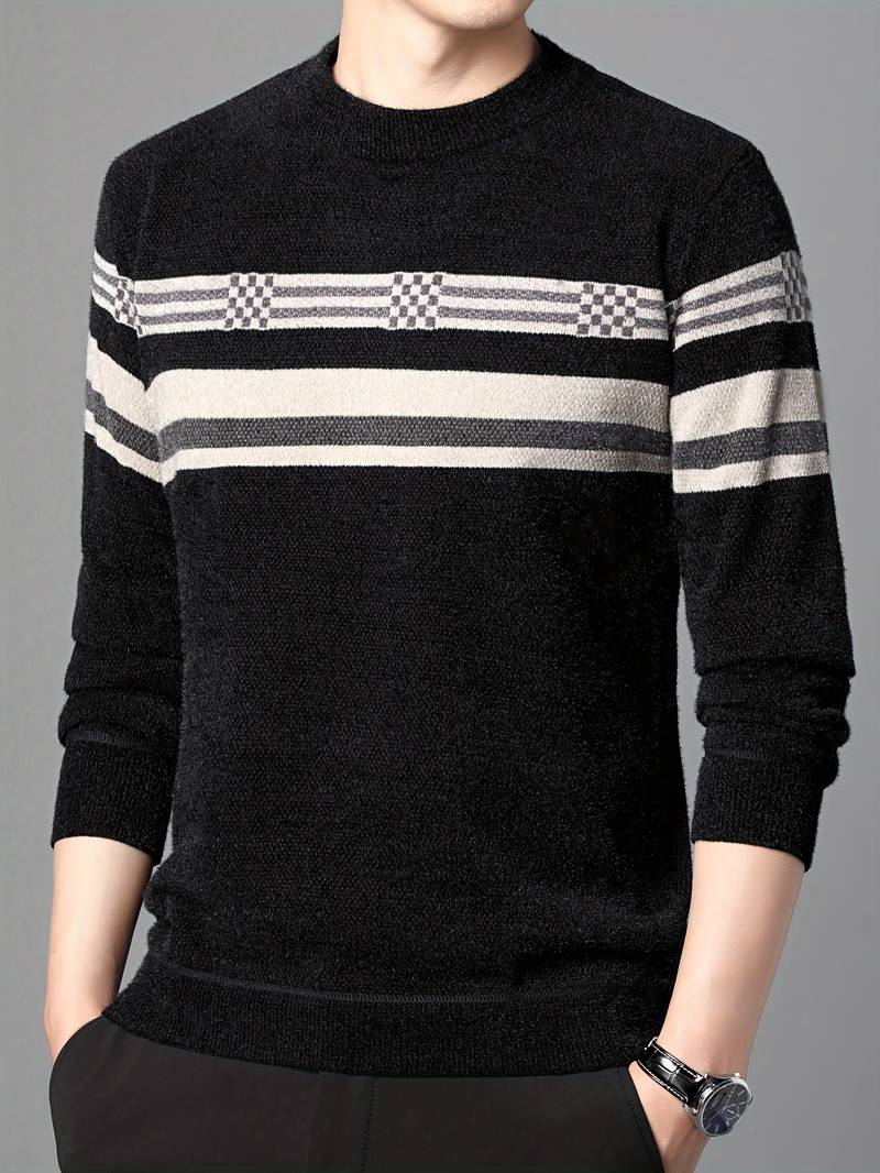 Matthew – Pull rayé à manches longues pour homme