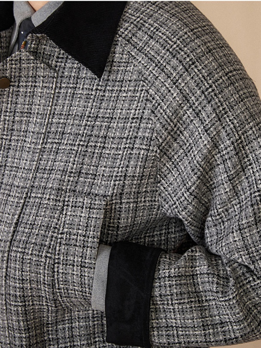 Bellachicha Hahnentritt-Woll-Feldjacke
