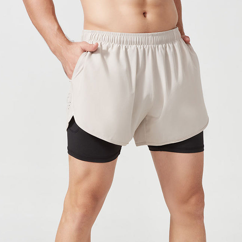 Short de sport respirant à double couche