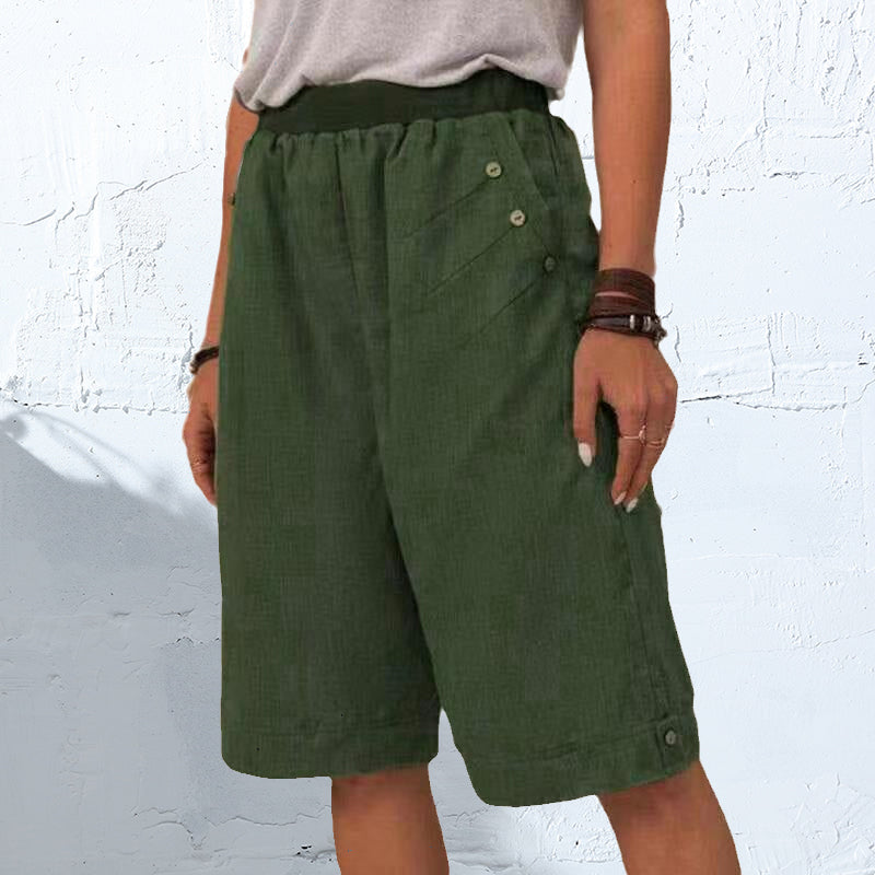 Pantalon décontracté uni pour femme