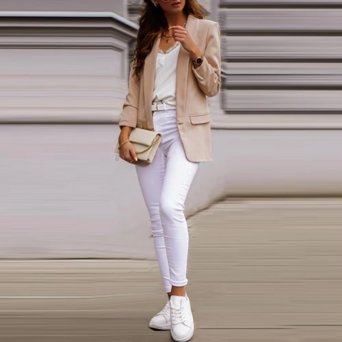Blazer chic à manches longues pour femme - parfait pour toutes les occasions
