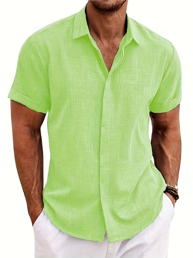 Alexander – chemise élégante à manches courtes boutonnée pour homme