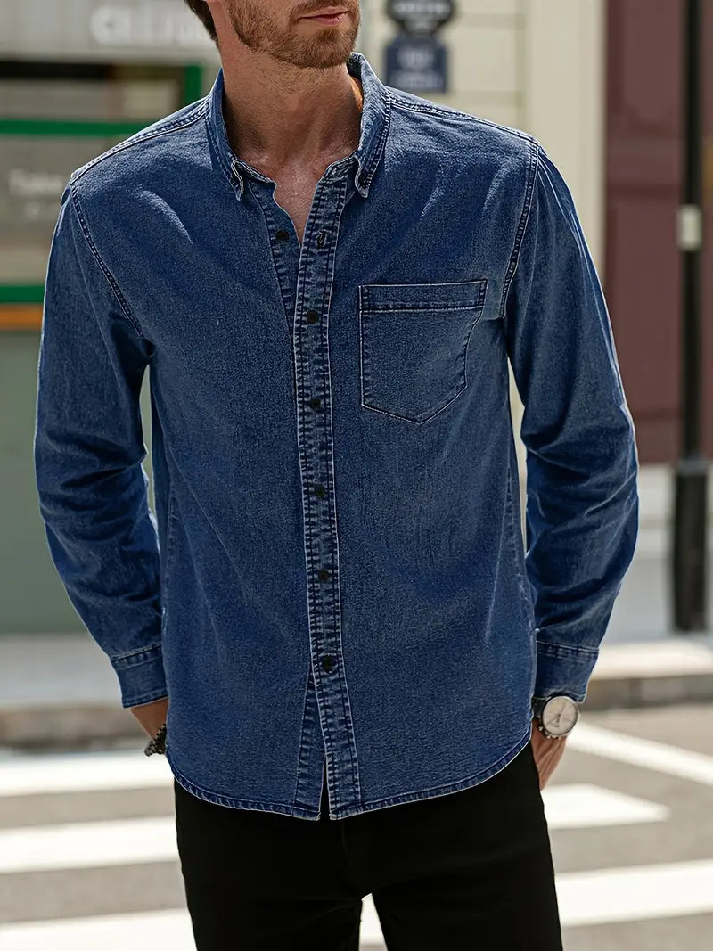 Alexander – chemise en jean à manches longues pour homme