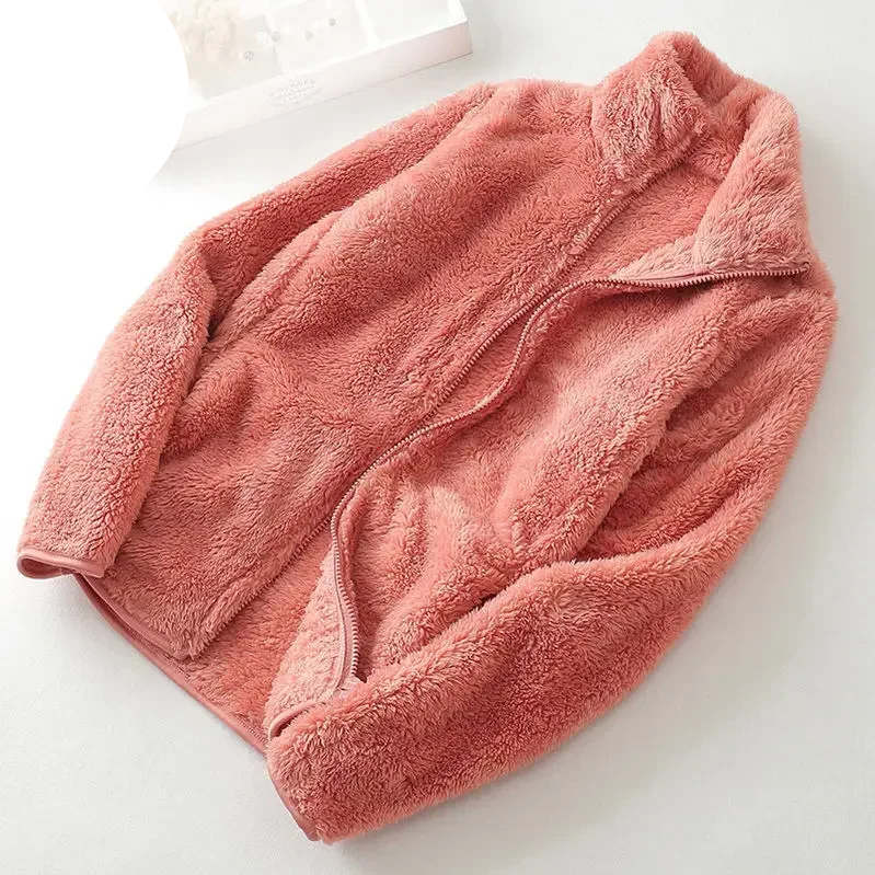 Veste douce et moelleuse avec fermeture éclair, gilet polaire