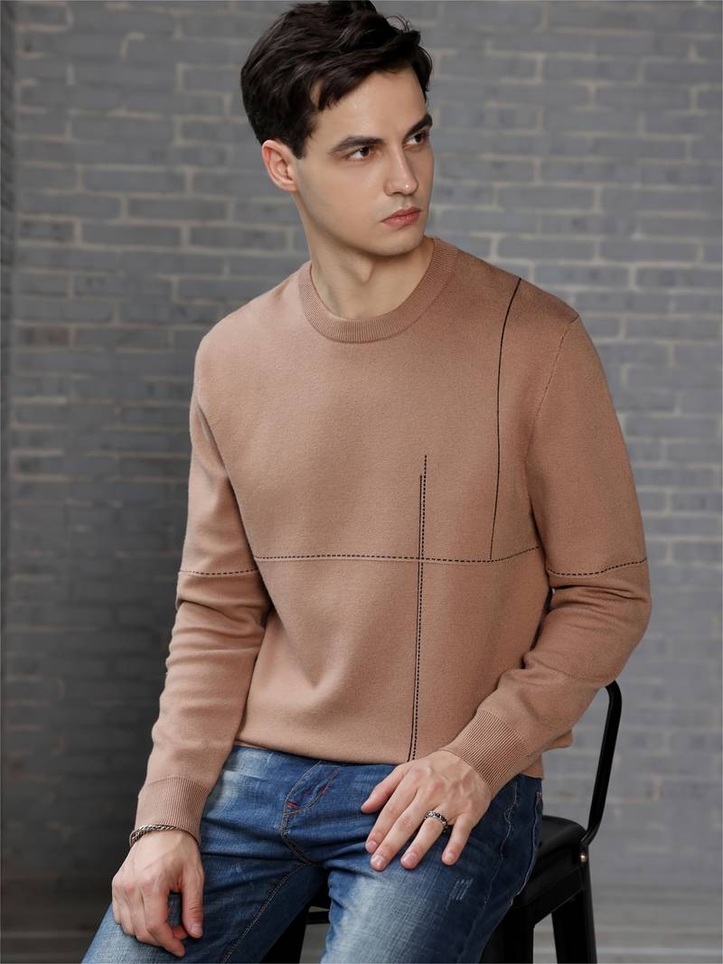 Joshua – Pull ras du cou décontracté pour homme