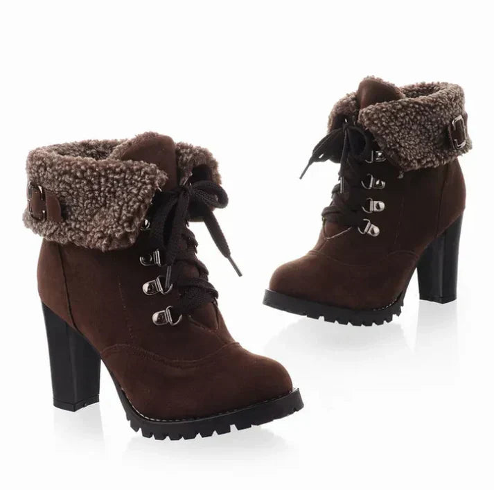 Bottes d'hiver à talons pour femmes – élégantes et chaudes