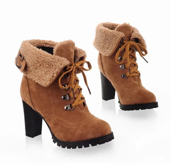 Bottes d'hiver à talons pour femmes – élégantes et chaudes