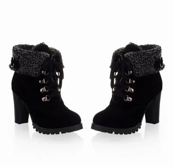 Bottes d'hiver à talons pour femmes – élégantes et chaudes