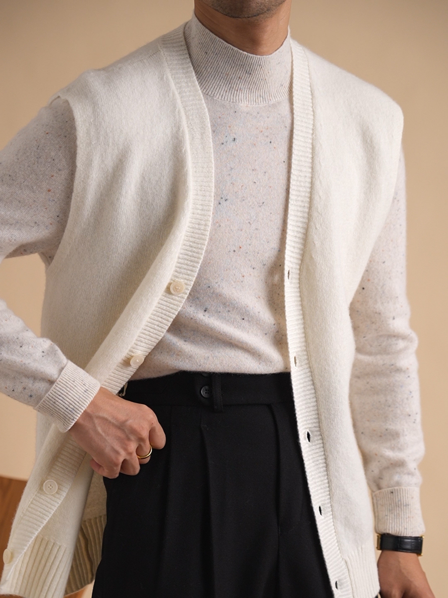 Pull à col montant en laine mélangée Bellachicha