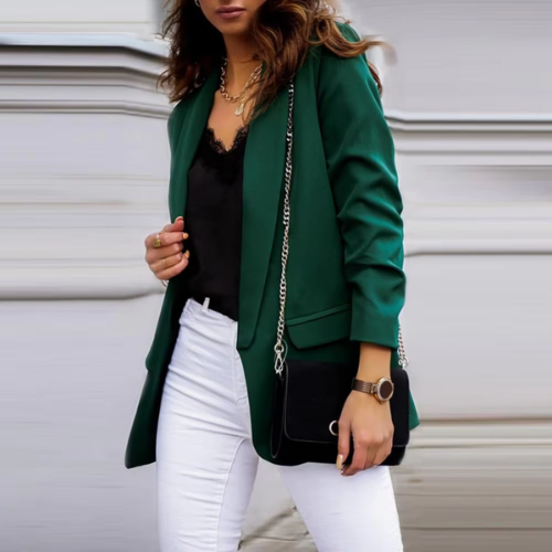 Blazer chic à manches longues pour femme - parfait pour toutes les occasions