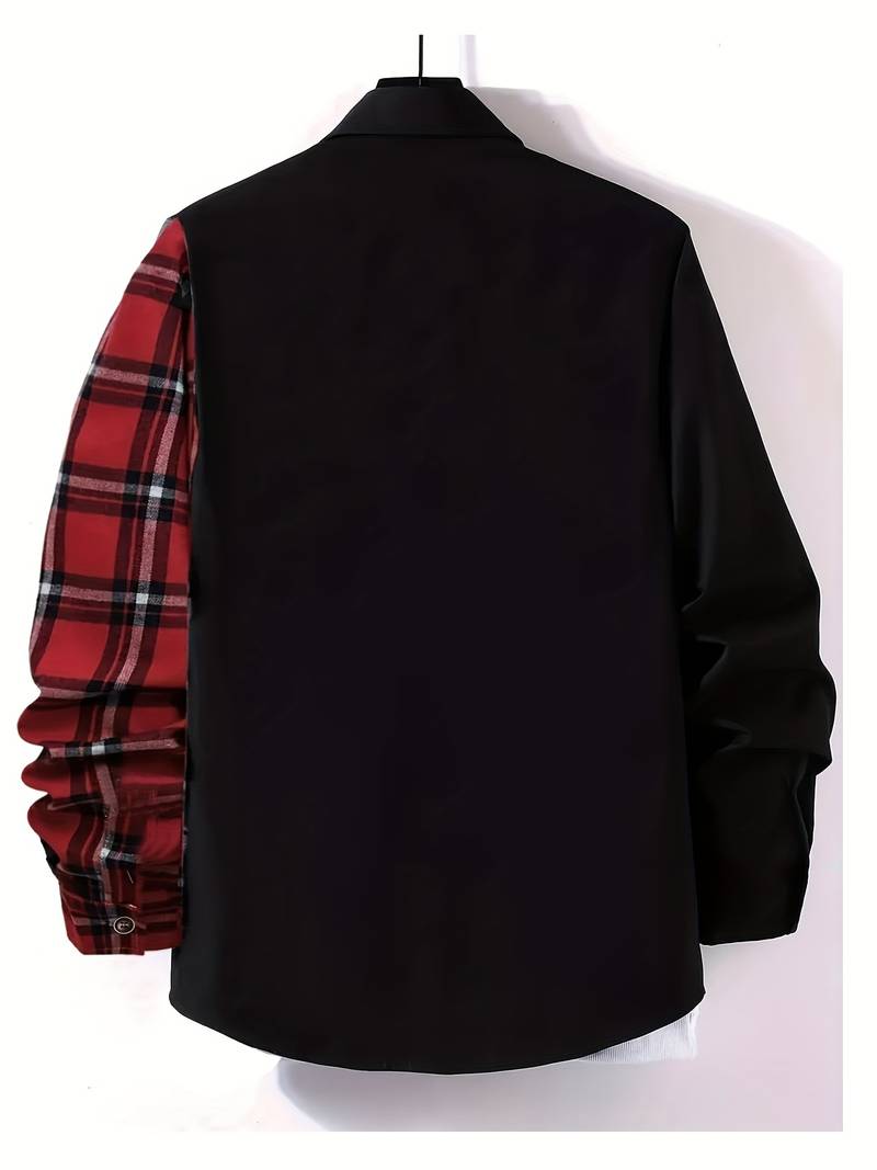 Alexander – chemise fine à manches longues et blocs de couleurs