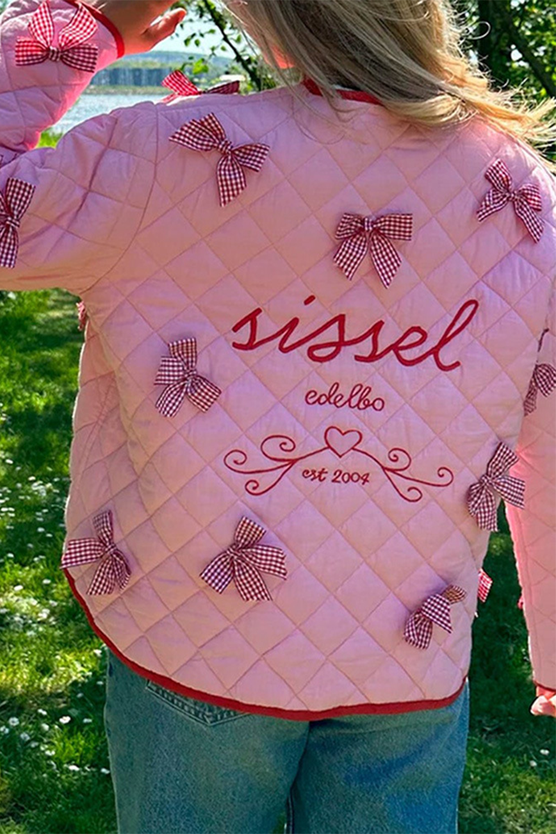 Lässige, tägliche, einfarbige Oberbekleidung mit Taschenschleifendekor und O-Ausschnitt