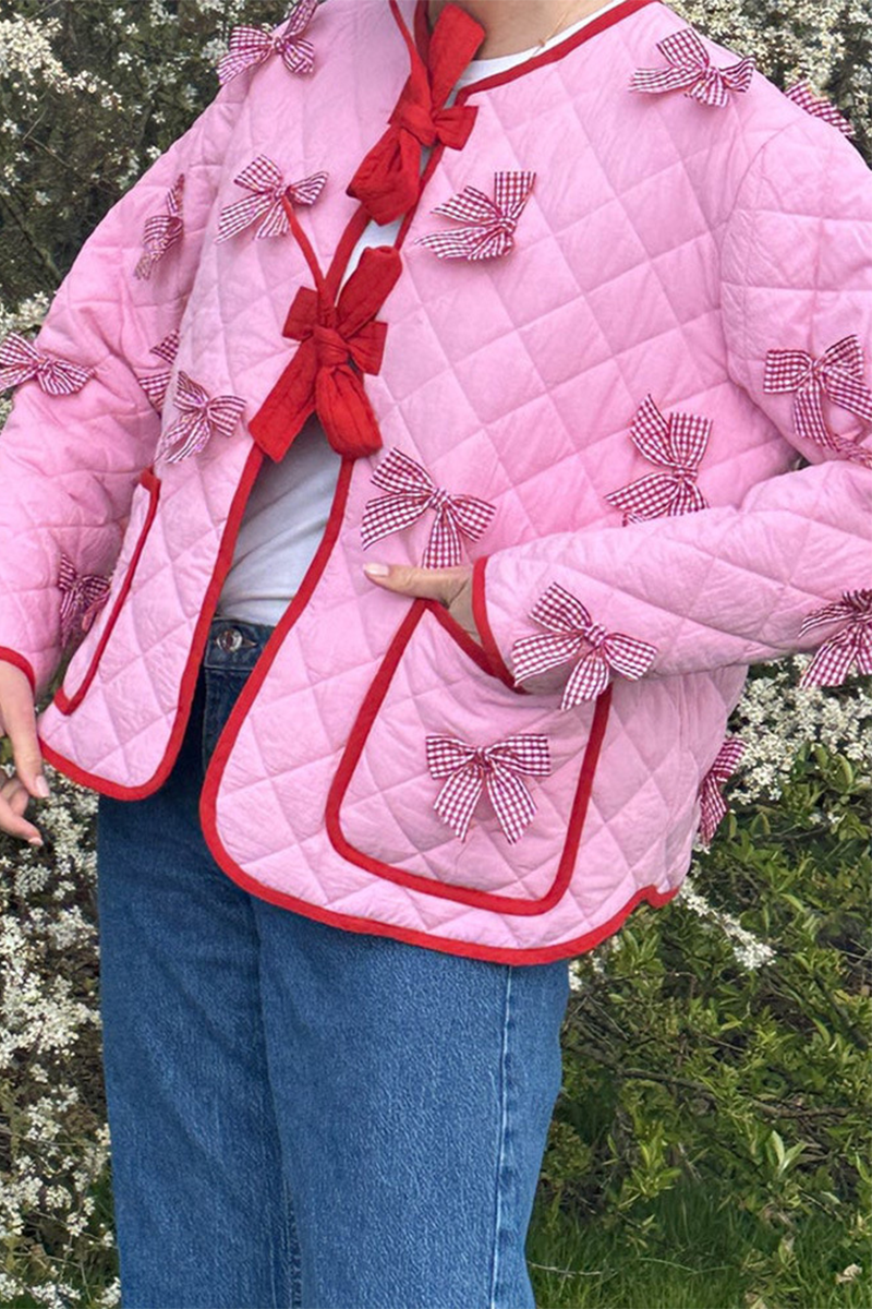 Lässige, tägliche, einfarbige Oberbekleidung mit Taschenschleifendekor und O-Ausschnitt