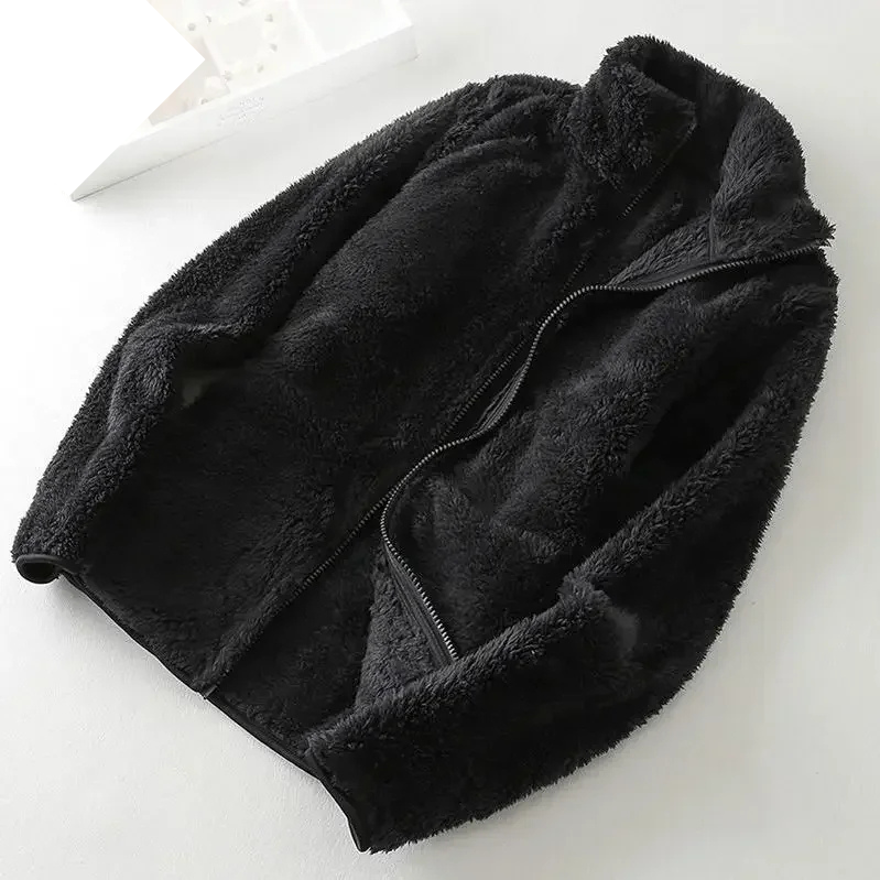 Veste douce et moelleuse avec fermeture éclair, gilet polaire