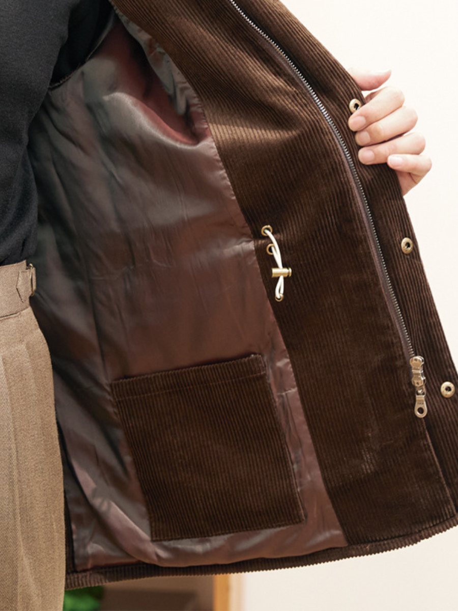 Retro Britische Cordkragenjacke für Herren