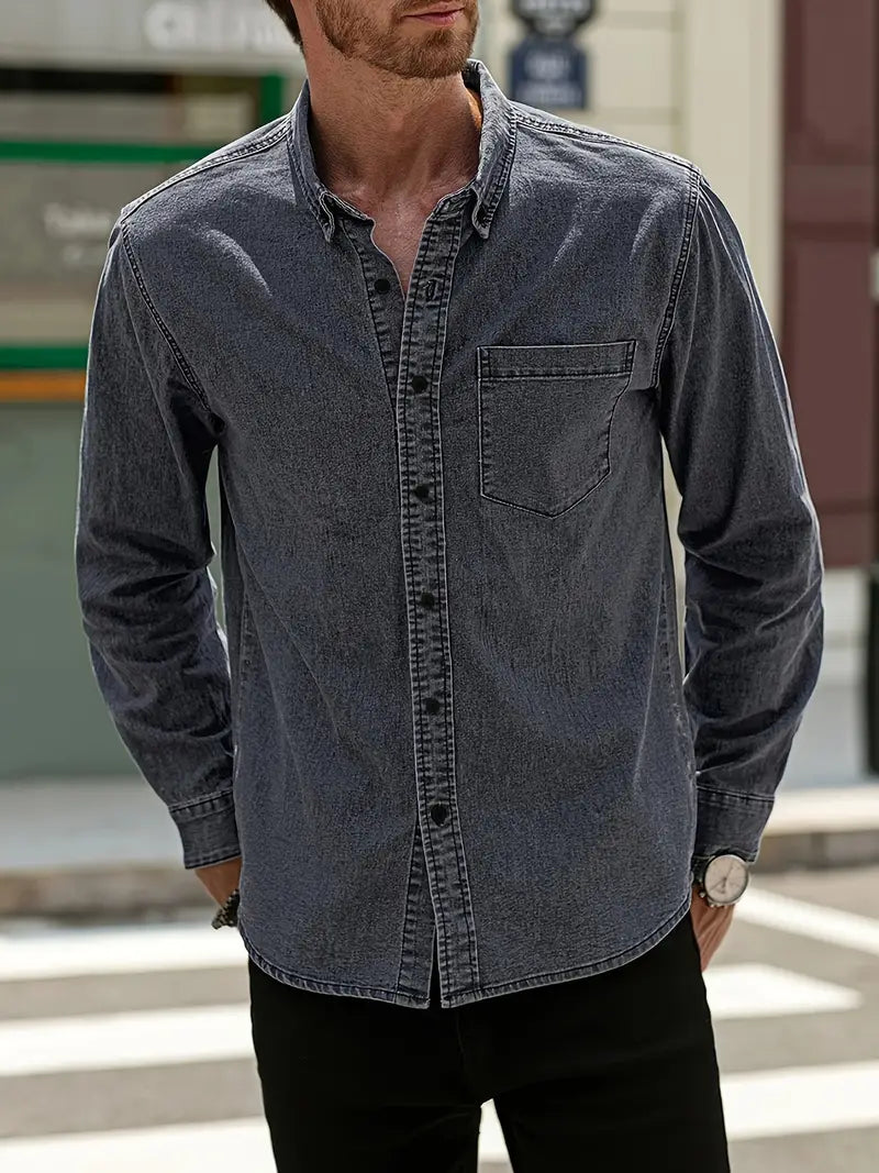 Alexander – chemise en jean à manches longues pour homme