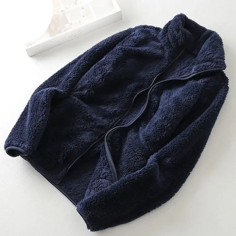 Veste douce et moelleuse avec fermeture éclair, gilet polaire