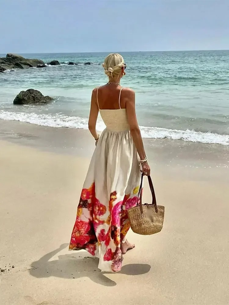 CLOVER™ | ROBE MAXI À FLEURS