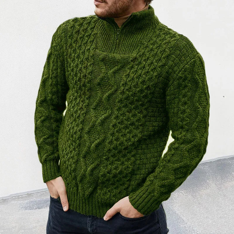 SolidStyle - Pull col montant avec fermeture éclair