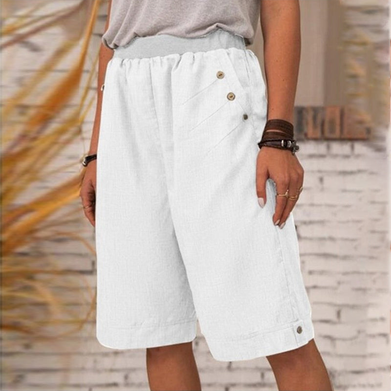 Pantalon décontracté uni pour femme