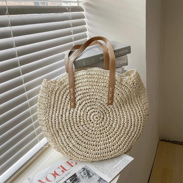 Runde Rattan-Schulter-Stroh-Taschen