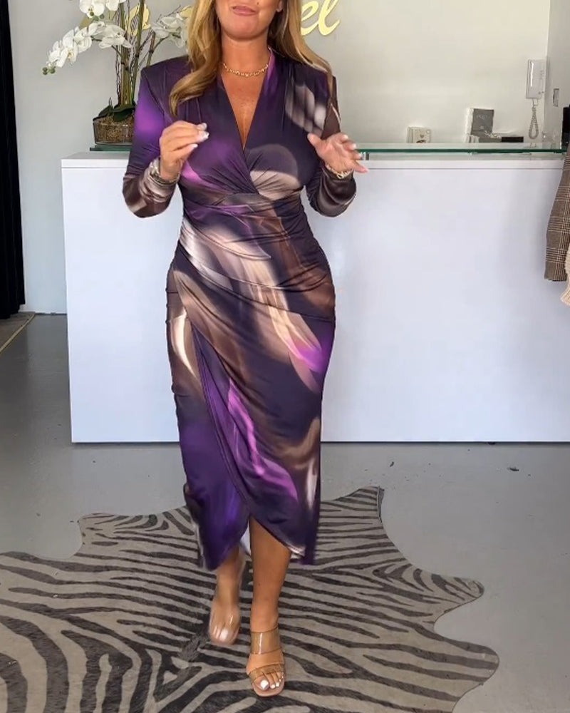 Alise - Robe midi chic - Col V