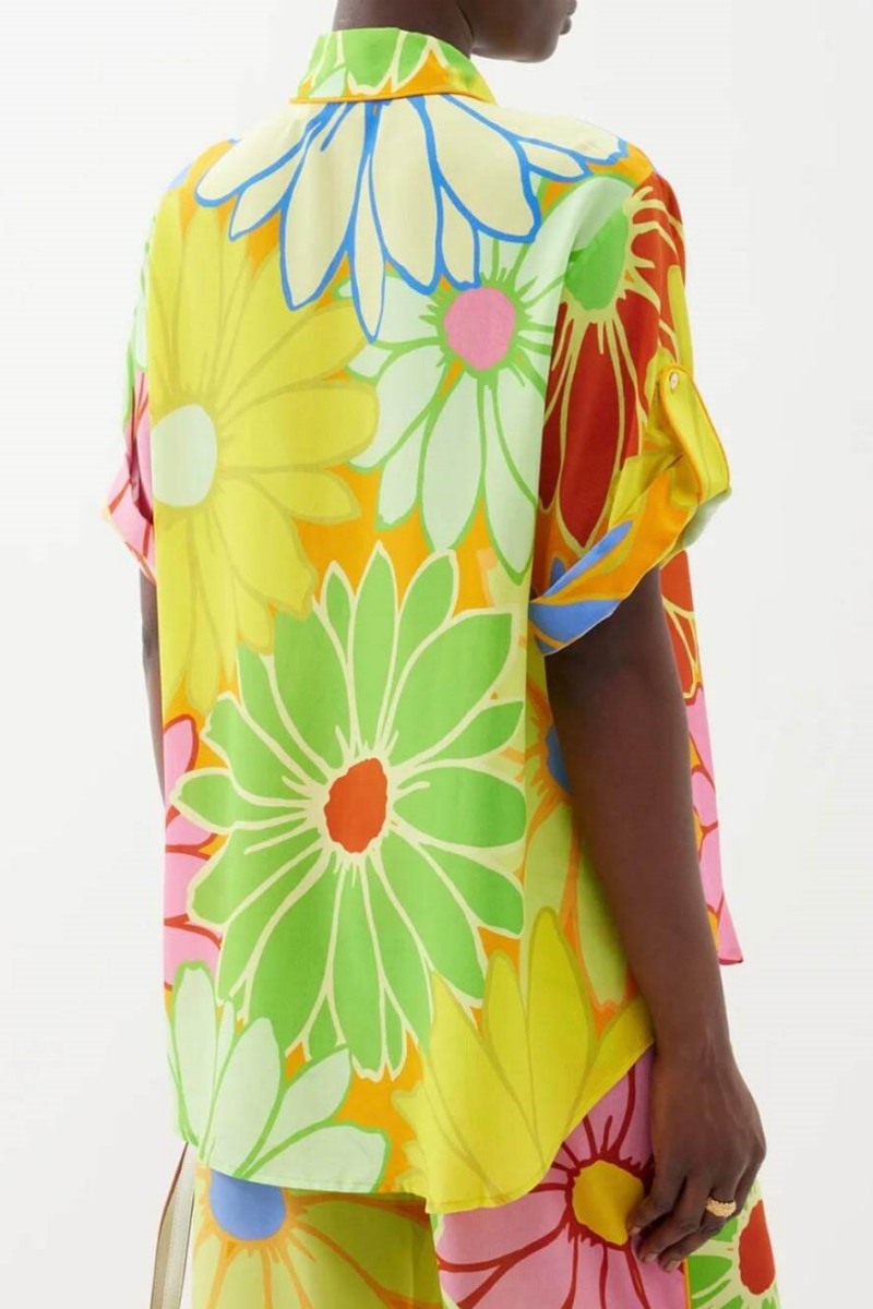 Ensemble pantalon ample à jambes larges et à la mode avec imprimé floral