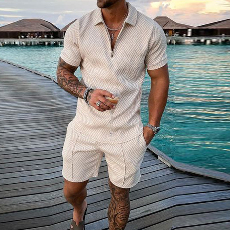 Polo décontracté imprimé pour homme