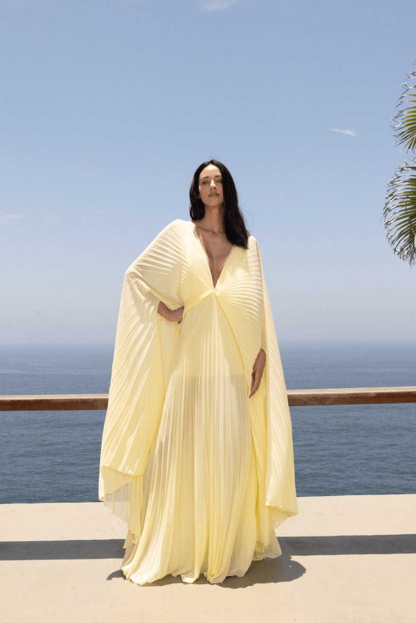 CeliaB Soleil Pleated Gown