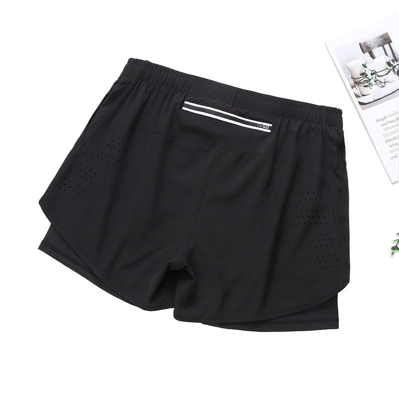 Short de sport respirant à double couche