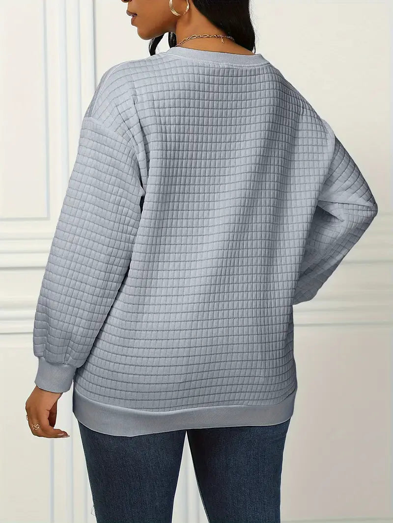 Olivia – pull gaufré décontracté et ample