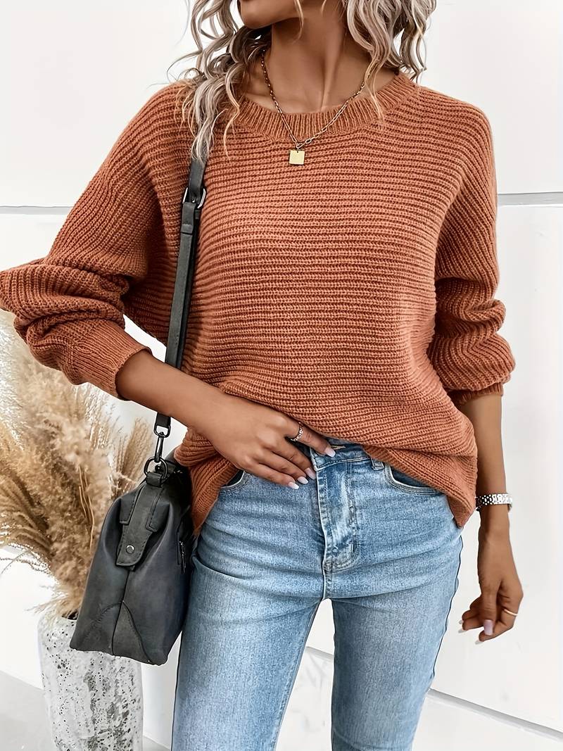Delphine – pull col rond élégant pour le printemps