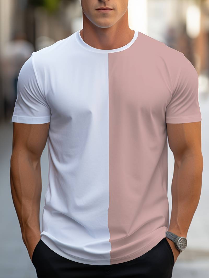 Andrew – T-shirt color block tendance pour homme