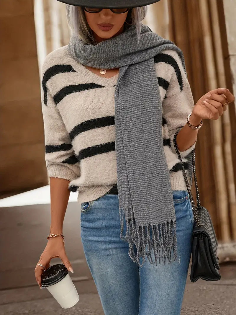 Lily – élégant pull rayé