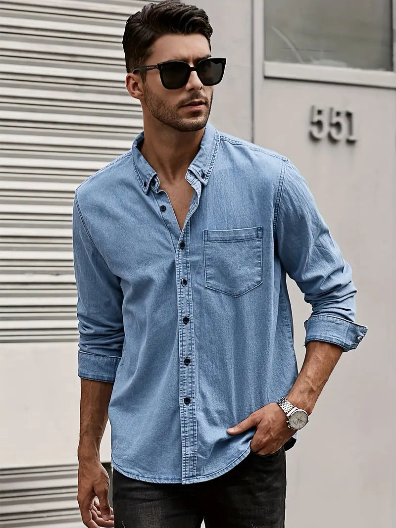 Alexander – chemise en jean à manches longues pour homme