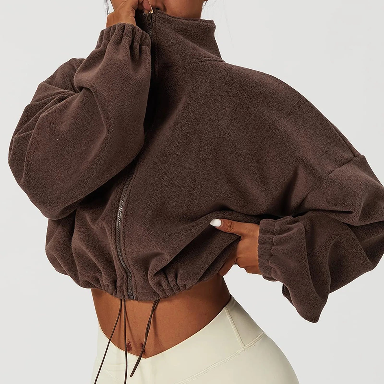 Gekürzte Fleece Jacke